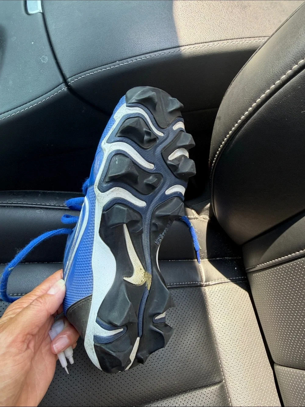 Nike Royal Blue Baseball Cleat with White Swoosh